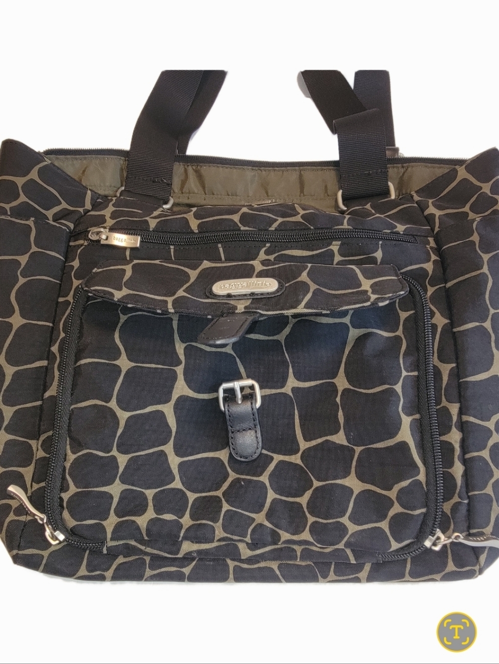Baggalini Giraffe Print Large Shoulder Bag